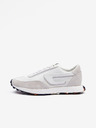 Diesel Beigefarbene und weiße Herren-Sneakers mit Wildlederdetails Diesel Racer
