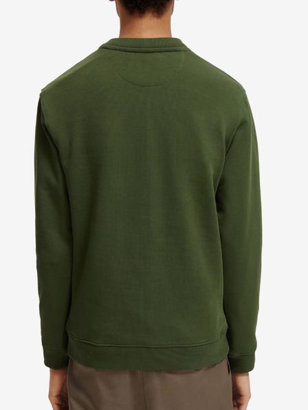 Scotch & Soda Dunkelgrünes Herren-Sweatshirt Scotch & Soda Essentials