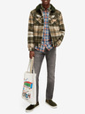 Scotch & Soda Grünes und beiges Herren-Wollmischhemd Jacke Scotch & Soda Teddy