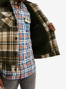 Scotch & Soda Grünes und beiges Herren-Wollmischhemd Jacke Scotch & Soda Teddy