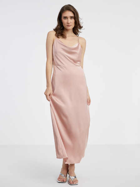 Vila Altrosa Damen Satin Maxikleid VILA Ravenna