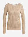 AWARE by VERO MODA Beigefarbenes gemustertes Damen-T-Shirt AWARE von VERO MODA Gudrun