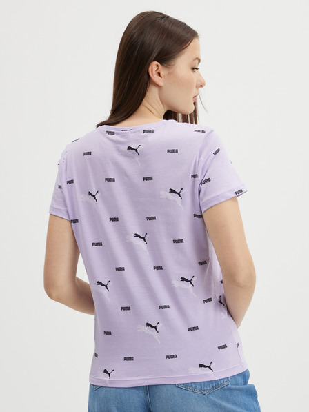 Puma Hellviolettes Puma Logo Power T-Shirt für Frauen