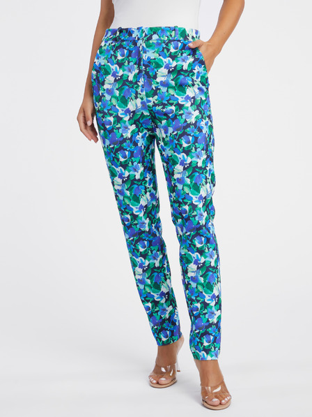 Orsay Grüne und blaue Damenhose mit Blumenmuster ORSAY