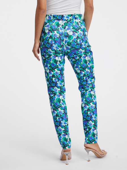 Orsay Grüne und blaue Damenhose mit Blumenmuster ORSAY