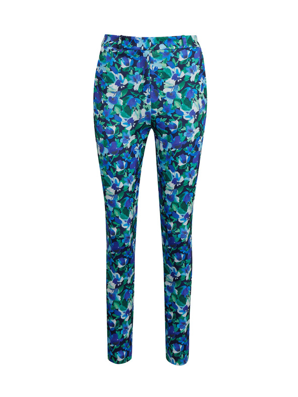 Orsay Grüne und blaue Damenhose mit Blumenmuster ORSAY
