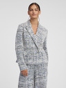 Orsay Blaue und cremefarbene zweireihige Tweed-Jacke Damen ORSAY
