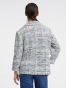 Orsay Blaue und cremefarbene Damen-Tweedjacke ORSAY