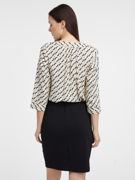 Orsay Beige gemusterte Damenbluse ORSAY