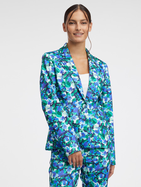 Orsay Grüne und blaue mit Blumenmuster Damenjacke ORSAY