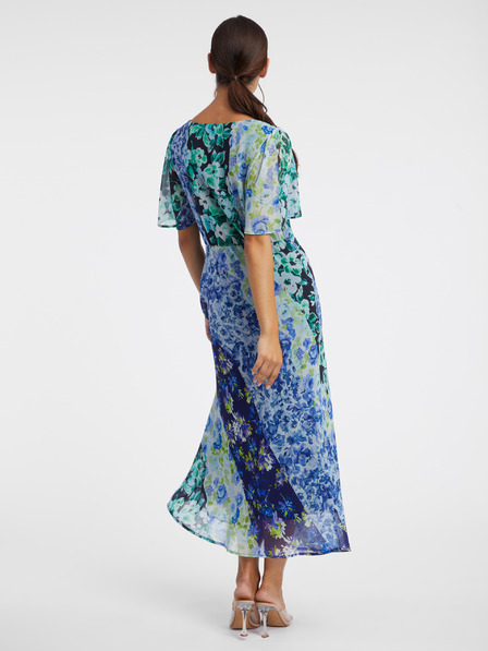 Orsay Blaues geblümtes Damen-Midikleid ORSAY