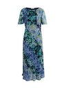 Orsay Blaues geblümtes Damen-Midikleid ORSAY