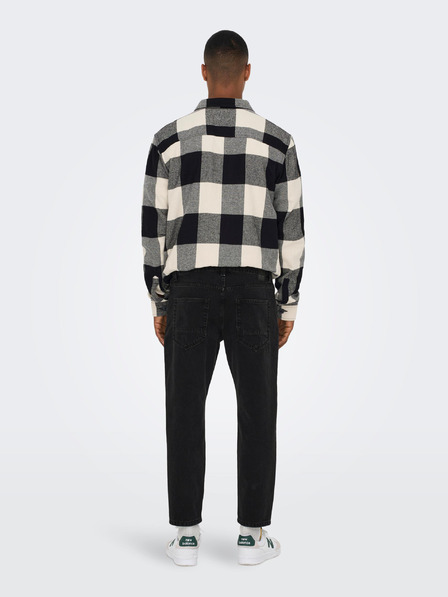 ONLY & SONS Schwarze, verkürzte, gerade geschnittene Jeans von ONLY & SONS Avi