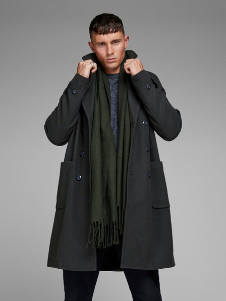 Jack & Jones Dunkelgrün gestromter Schal Jack & Jones Solid