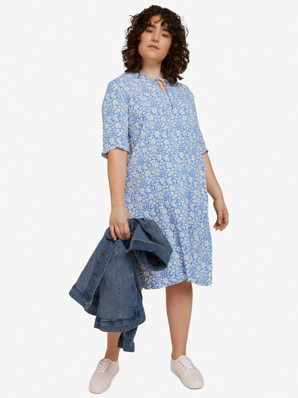 Tom Tailor Tom Tailor Blau geblümtes Kleid