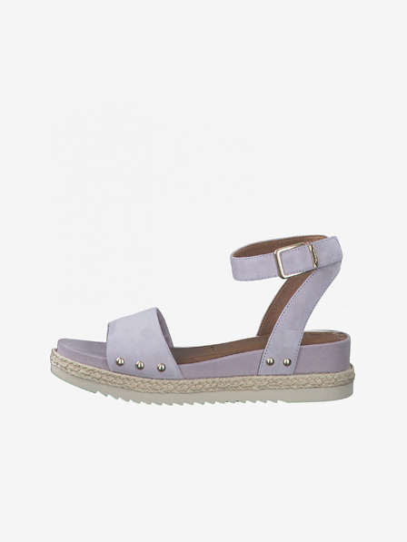 Tamaris Hellviolette Damen Ledersandalen Tamaris
