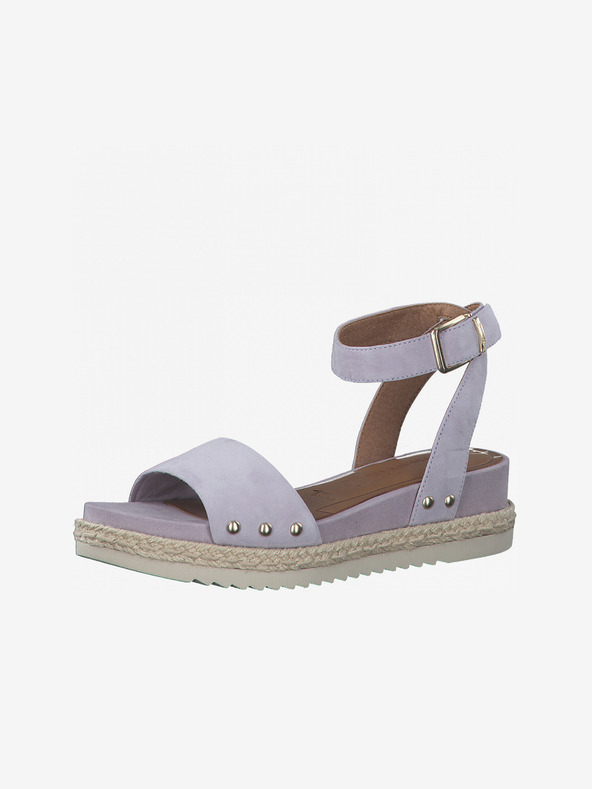 Tamaris Hellviolette Damen Ledersandalen Tamaris