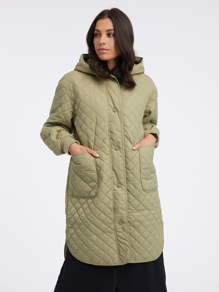 Pieces Khakifarbener leichter Damen-Steppmantel Pieces Jaylah