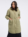 Pieces Khakifarbener leichter Damen-Steppmantel Pieces Jaylah