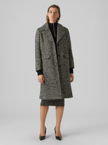 AWARE by VERO MODA Grau-schwarz gemusterter Damenmantel AWARE by VERO MODA Gaida