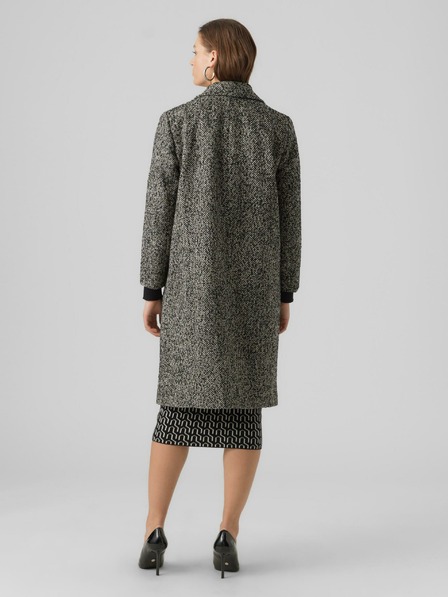 AWARE by VERO MODA Grau-schwarz gemusterter Damenmantel AWARE by VERO MODA Gaida