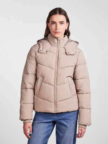 Pieces Beige Damen-Steppjacke Pieces Jamilla