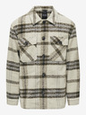 ONLY & SONS Braun-beigefarbenes Herren ONLY & SONS Cane kariertes Hemd Jacke