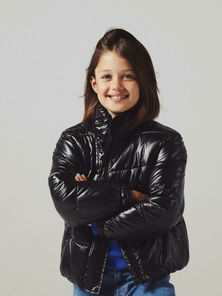name it Schwarze Steppjacke für Mädchen name it Monna