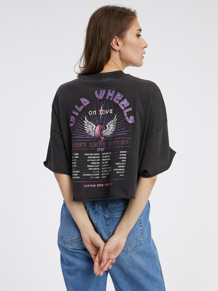 ONLY Schwarzes Damen-T-Shirt in Übergröße ONLY Lucy