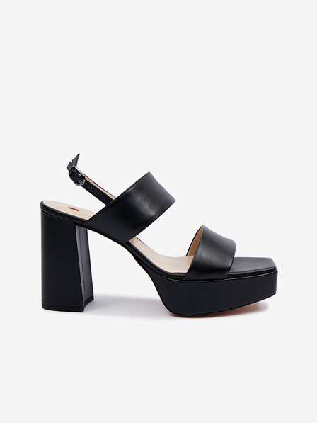Högl Schwarze Damen Ledersandalen mit Absatz Högl Cindy
