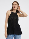 ONLY Schwarzes gemustertes Damen-Strick-Tanktop ONLY Freja