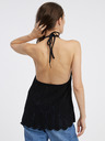 ONLY Schwarzes gemustertes Damen-Strick-Tanktop ONLY Freja