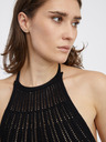 ONLY Schwarzes gemustertes Damen-Strick-Tanktop ONLY Freja