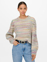 ONLY Beige gemusterte Damen-Strickjacke ONLY Carma