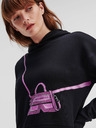 Karl Lagerfeld Schwarzer Damen-Kapuzenpullover KARL LAGERFELD