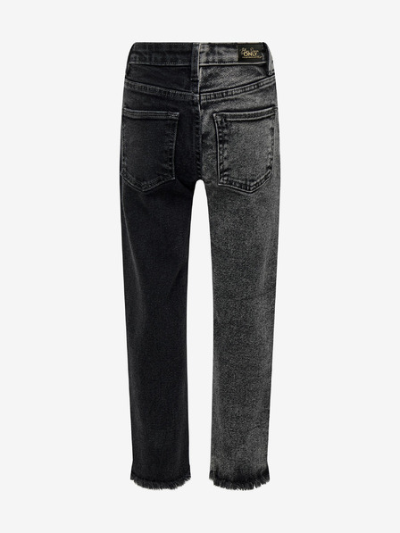 ONLY Graue und schwarze Straight Fit-Jeans für Mädchen ONLY Calla