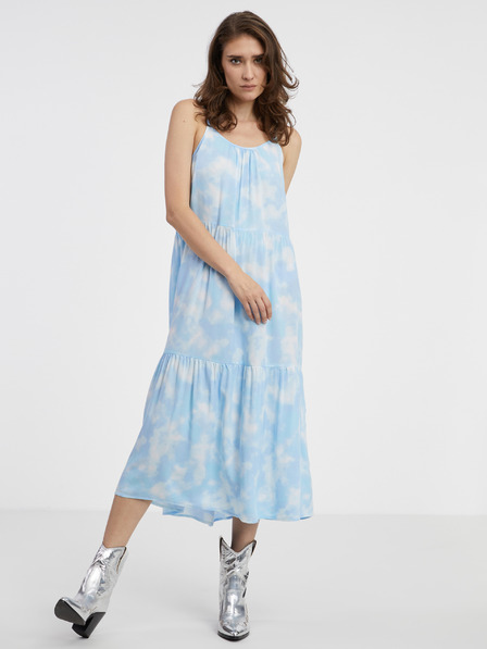 ONLY Weiß-blaues gemustertes Kleid für Damen ONLY Nova