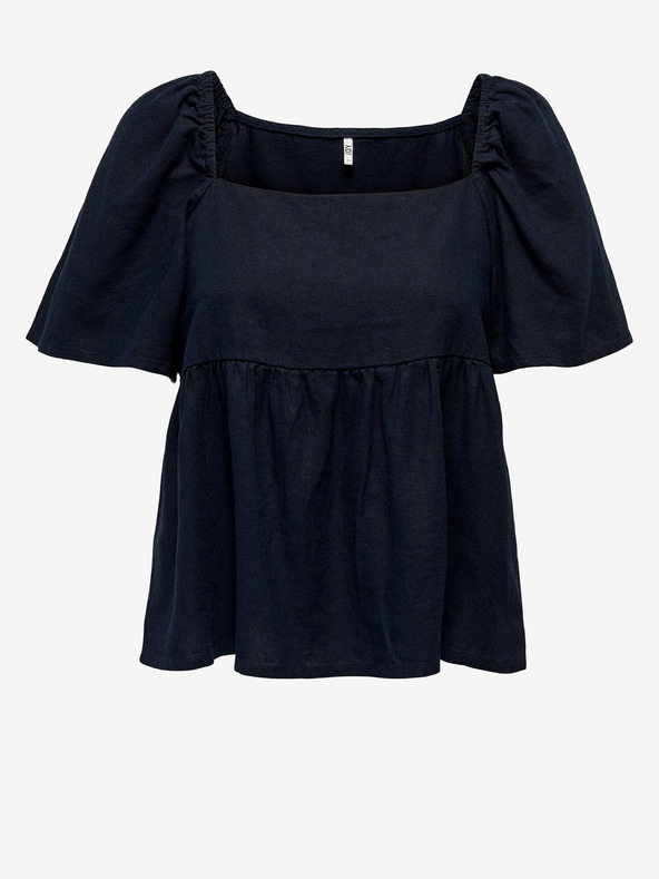 Jacqueline de Yong Dunkelblaues Damen Leinen-Top JDY Say