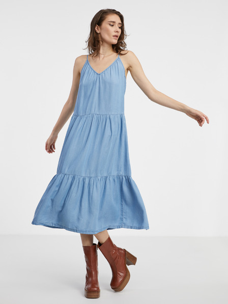 Jacqueline de Yong Hellblaues Damen Denim Maxikleid JDY Zelda