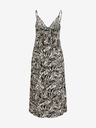 Vila Schwarz-beiges gemustertes Midikleid für Damen VILA Mia