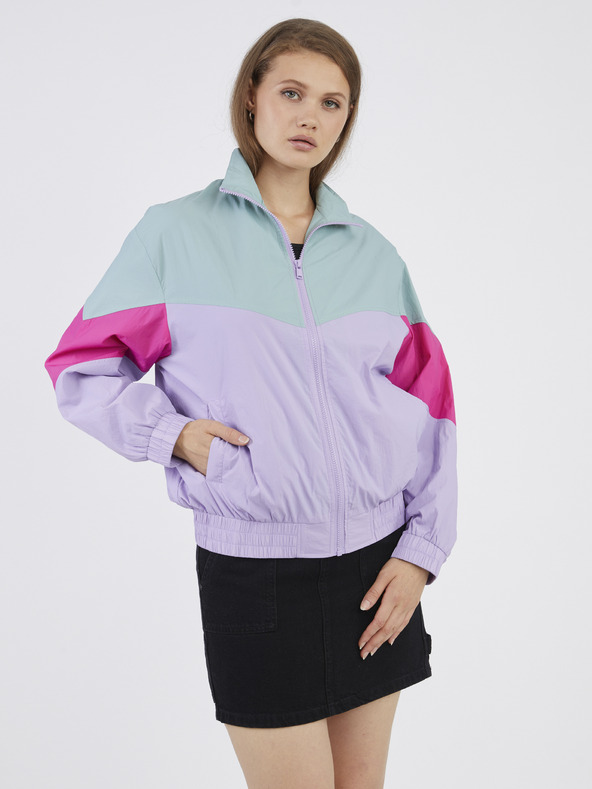ONLY Grün-lila Damen-Sämischjacke ONLY Nellie
