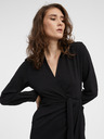 Jacqueline de Yong Schwarzes Damen Wickel-Midikleid JDY Piper