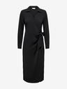 Jacqueline de Yong Schwarzes Damen Wickel-Midikleid JDY Piper