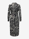 Jacqueline de Yong Cremefarbenes und schwarzes JDY Piper Wickel-Midikleid für Damen
