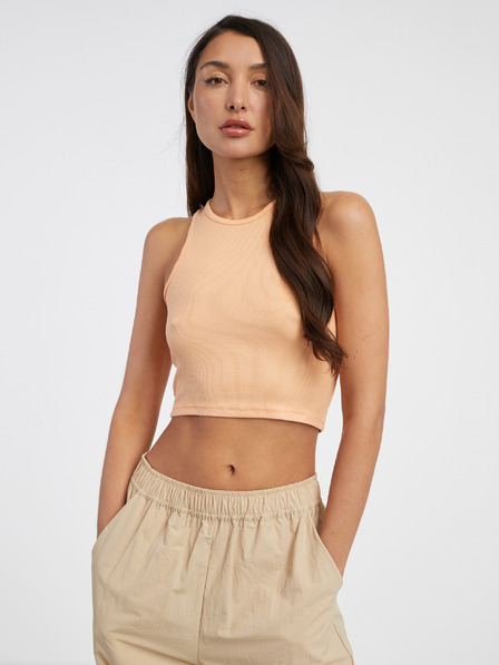 ONLY Orangefarbenes Damen Crop Top Tank-Top ONLY Belia