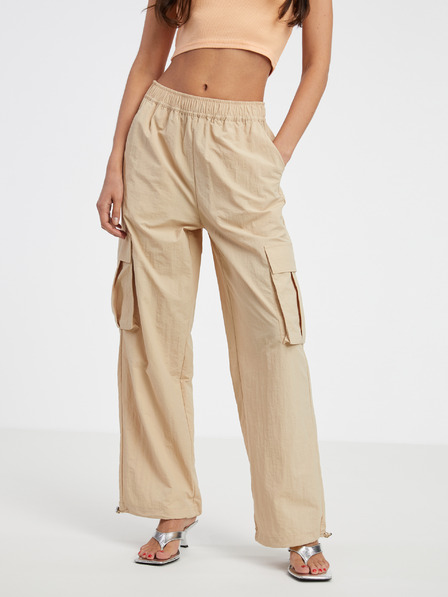 ONLY Beige Damen-Sämischlederhose mit Taschen ONLY Karin