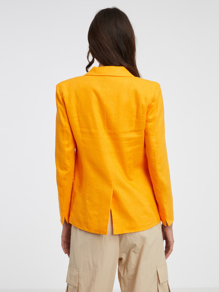 ONLY Orangefarbene Damen-Leinenjacke ONLY Lola-Caro