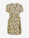 Vila Hellgelbes gemustertes Damenkleid VILA Jackie