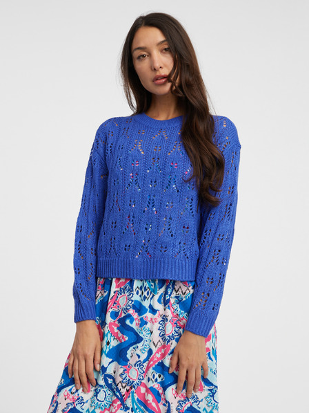 Jacqueline de Yong Blau Gemusterter Damenpullover JDY Judith
