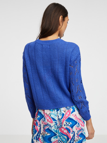Jacqueline de Yong Blau Gemusterter Damenpullover JDY Judith